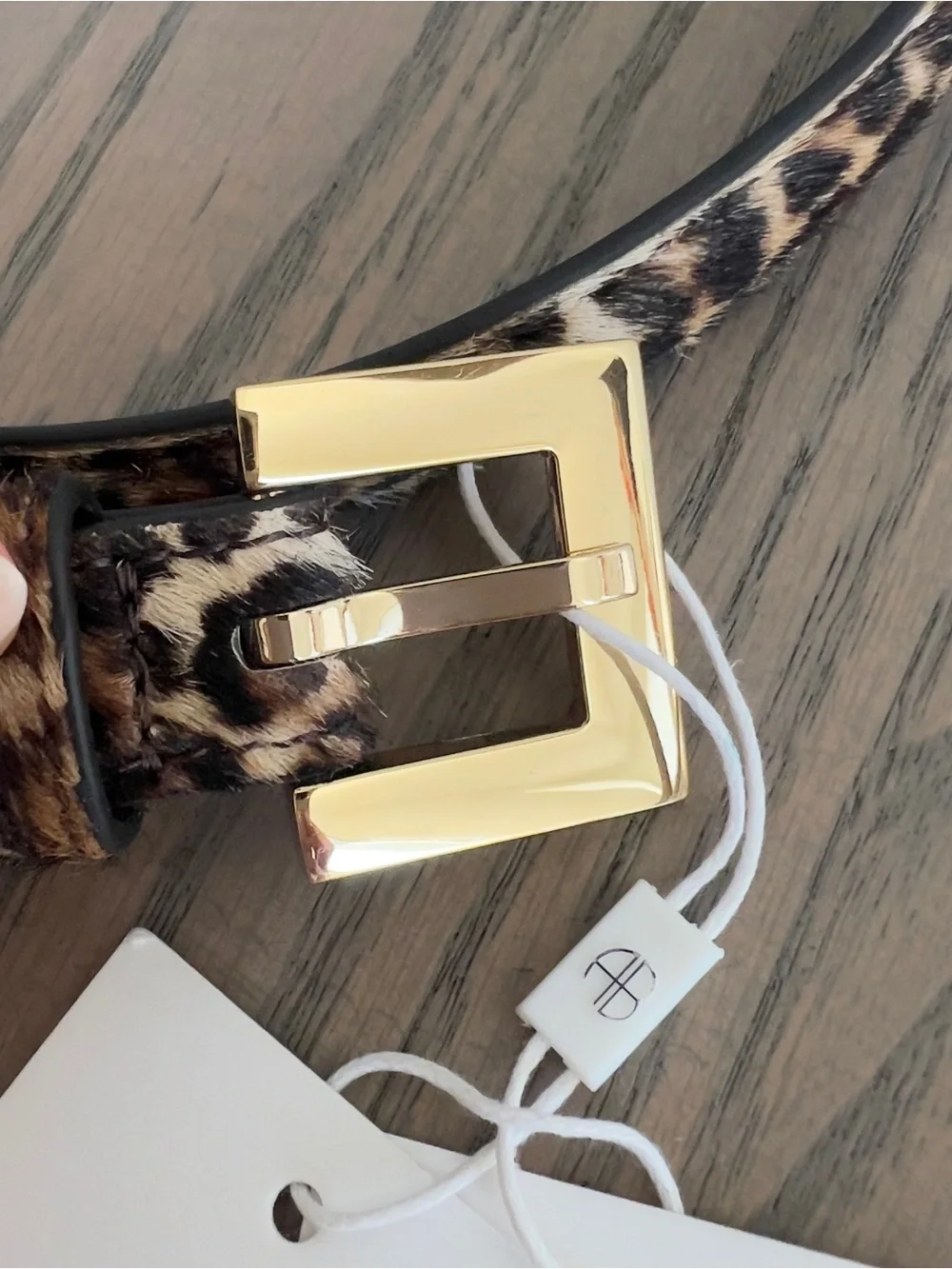 Anine Bing Nicola Link Belt in Leopard New w/ Flaws